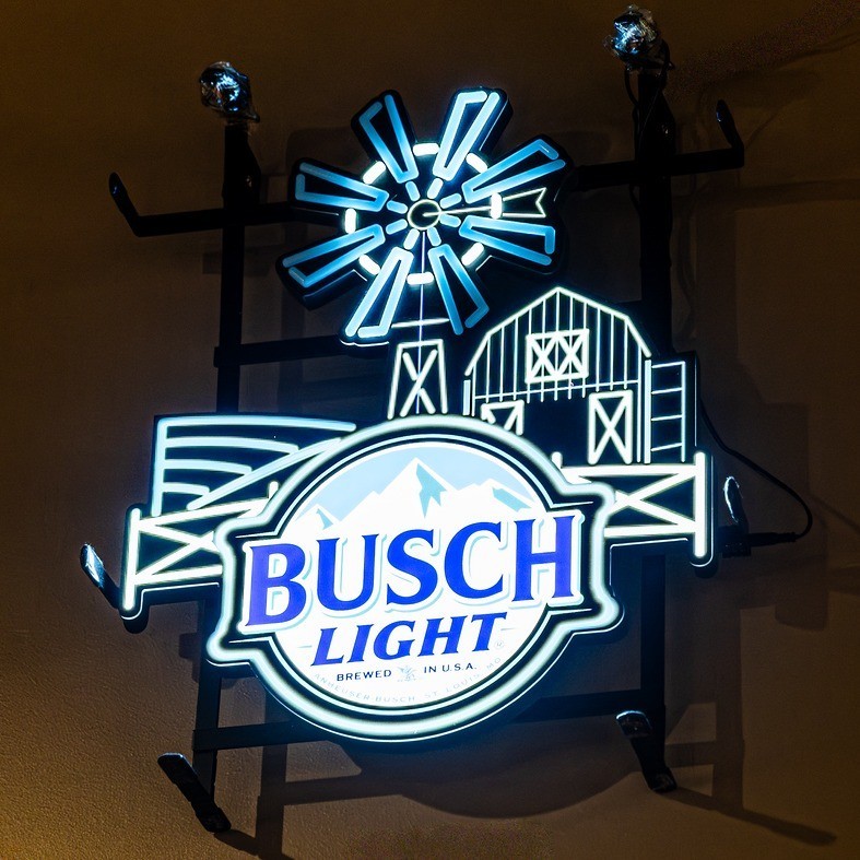 Beer Neon LED Sign Agriculture Farm Barn Windmill Country Light Lamp Dimmer