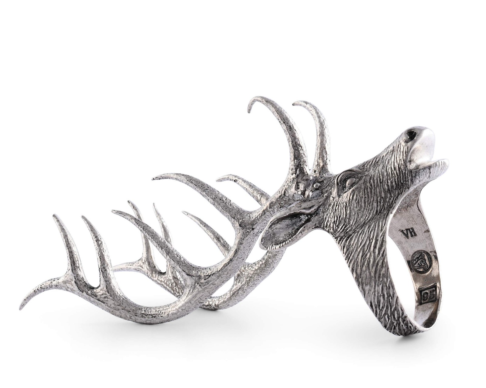 Vagabond House Elk Head Napkin Ring - Solid - 5.5\ Vagabond House Elk Head Napkin Ring - Solid - 5.5\