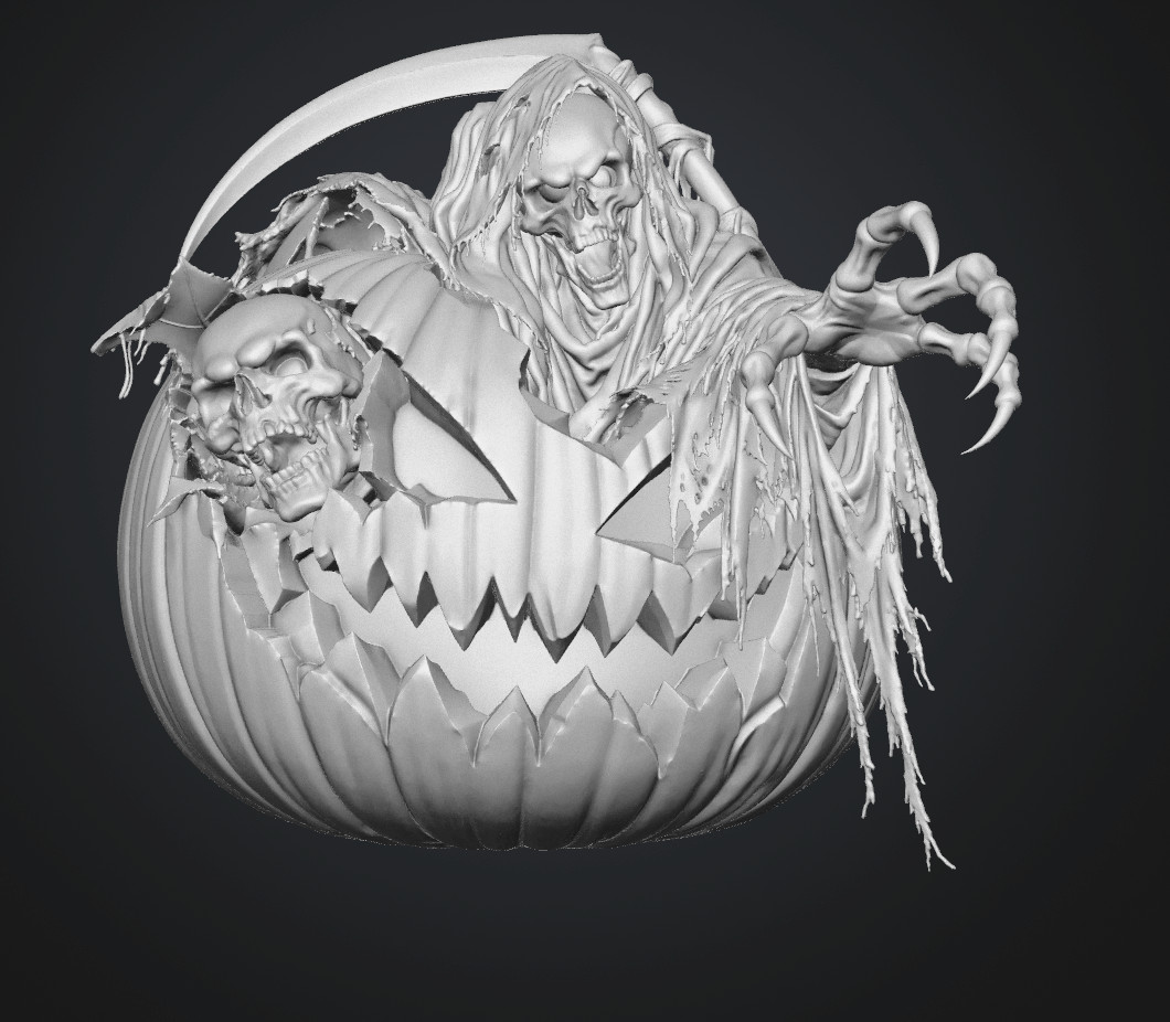 Grim Reaper Jack O\'Lantern Creepy Halloween