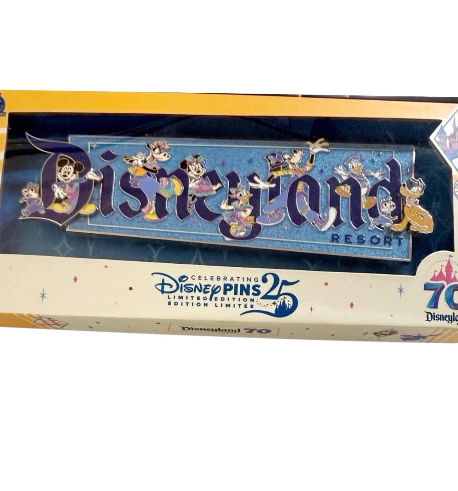 2025 Disneyland 70th Anniversary Disneyland Grand Marquee Jumbo Pin LE 1000