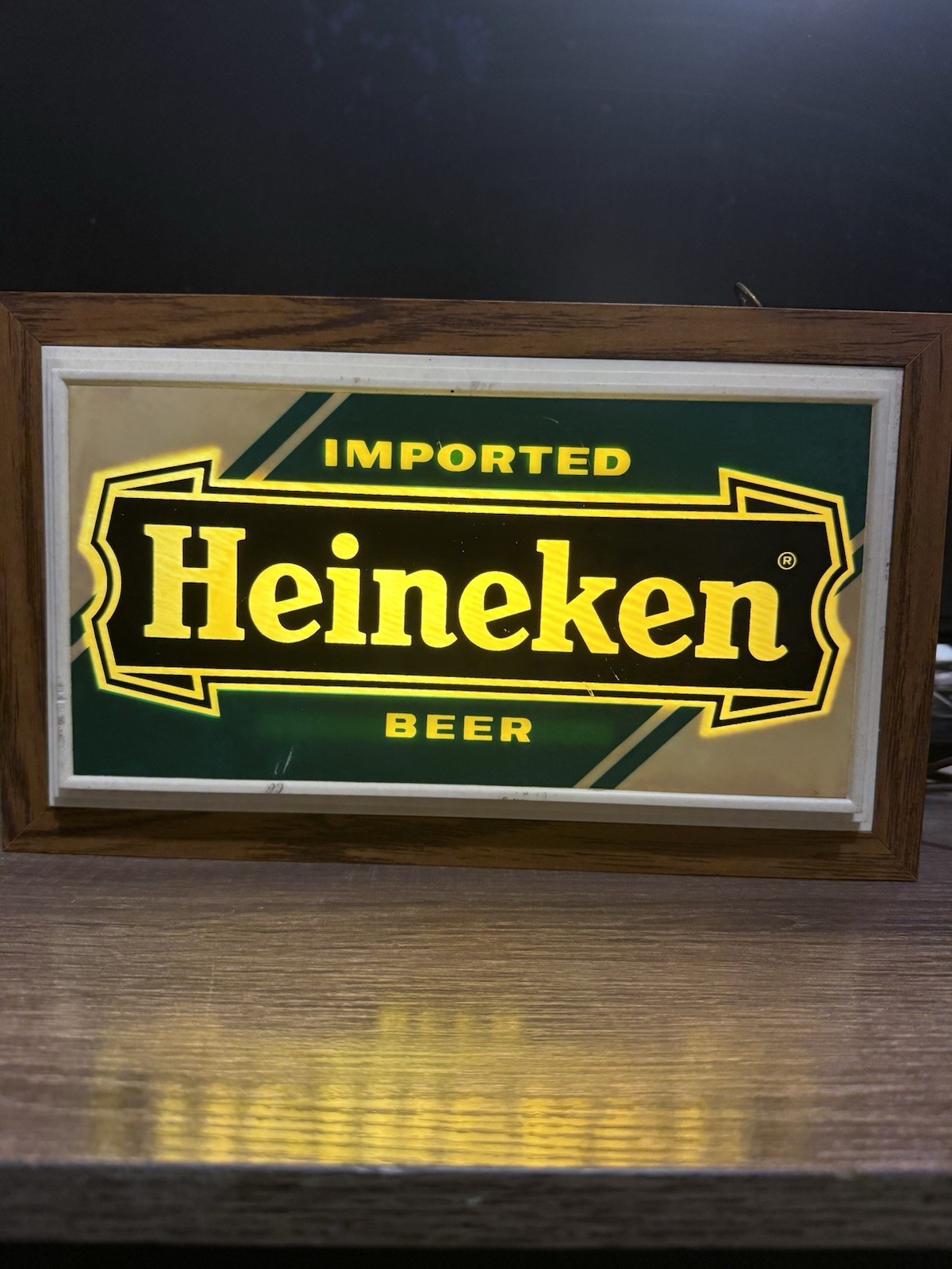Working Vintage 70’s-80’s Heineken Lighted Beer Sign All Original