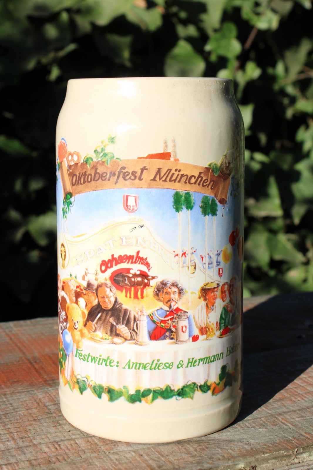 Vintage German Stein-OfficialOCTOBERFEST MUNCHEN 2004 Stoneware Mug Beer 1 Liter
