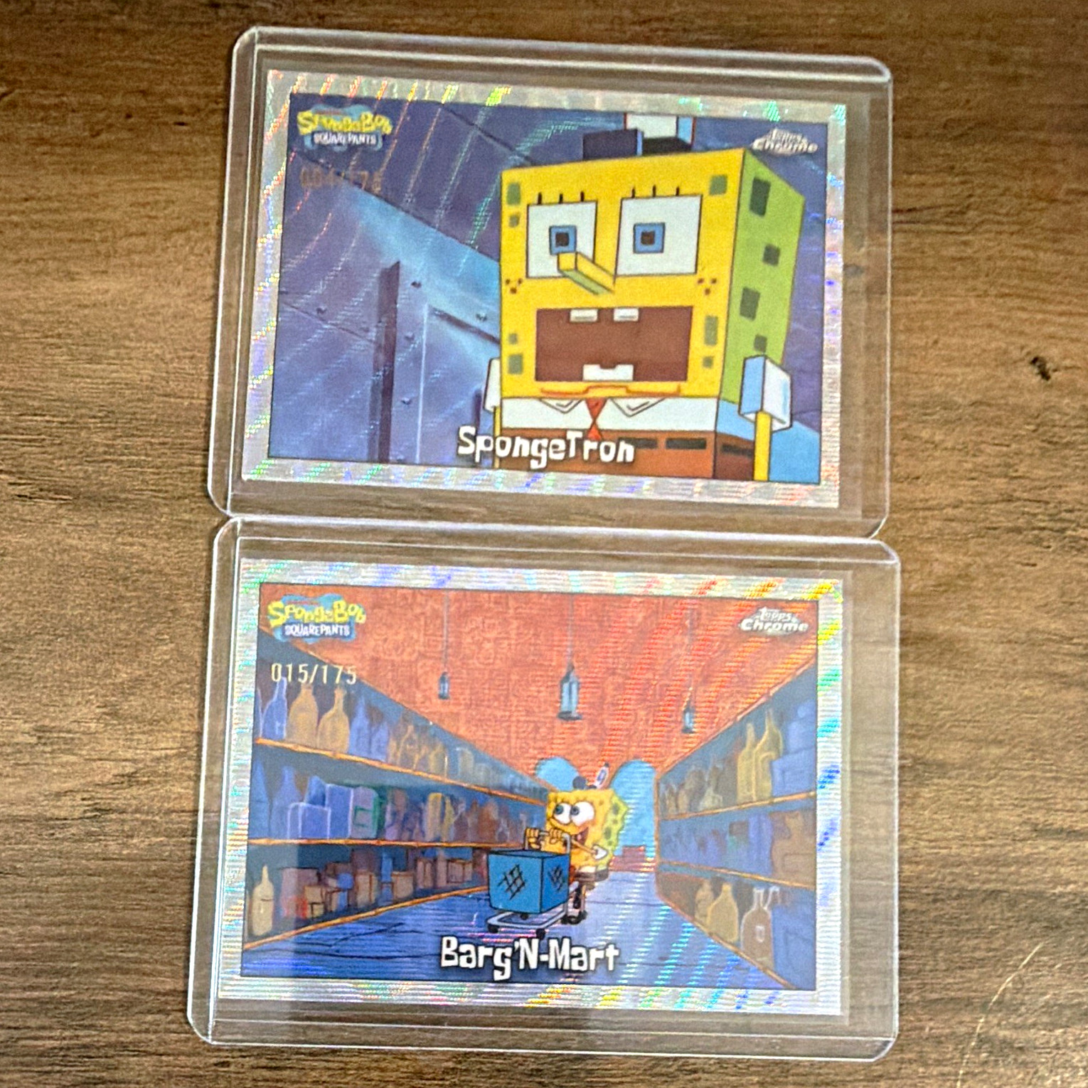 Topps Chrome SpongeBob SquarePants Wave Refractor Lot SpongeBob SpongeTron