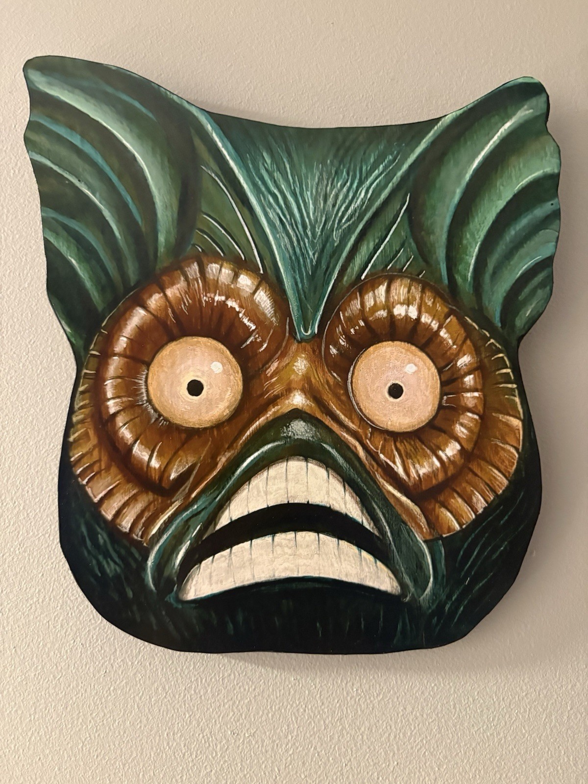 Signed Fan Art mounted wood Mer-Man print