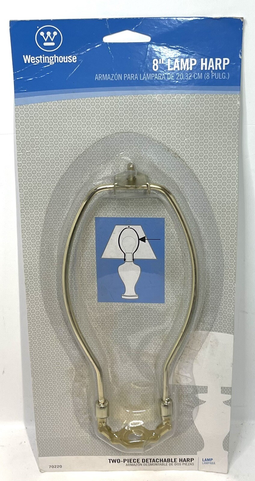 Angelo Brothers 70220 8'' Lamp Harps, New In Packaging