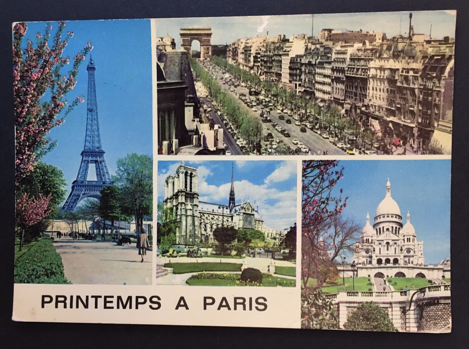 Postcard Printemps A Paris France Multi View Posted 1977 Spring Continental PC