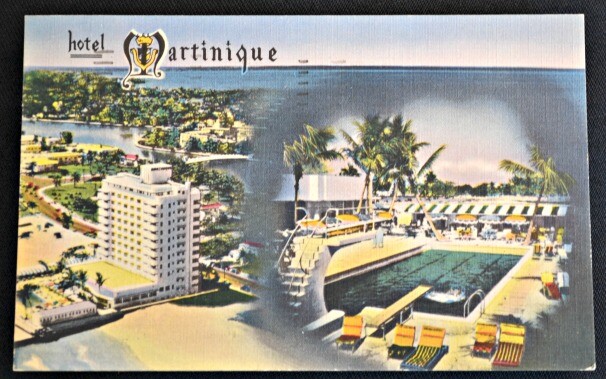 Hotel Martinique Miami Beach Florida FL Postcard PC 1959 Colourpicture Hotel Martinique Miami Beach Florida FL Postcard PC 1959 Colourpicture