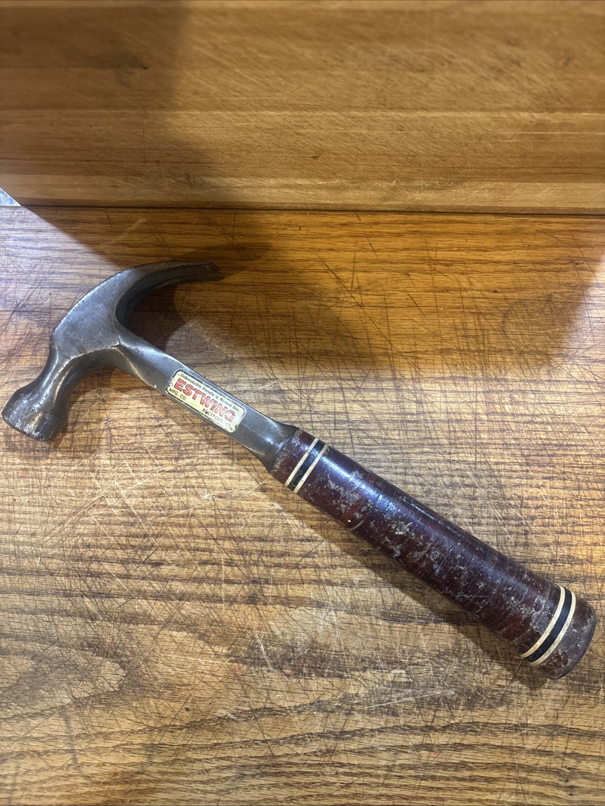 Vintage Estwing 20 oz Curve Claw Leather Handle Hammer Vintage Estwing 20 oz Curve Claw Leather Handle Hammer