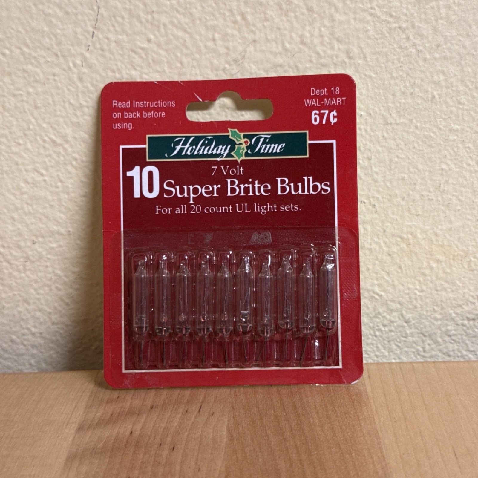 10 Super Brite Bulbs Vintage 20 UL Christmas light Replacement NOS 7 V 10 Super Brite Bulbs Vintage 20 UL Christmas light Replacement NOS 7 V