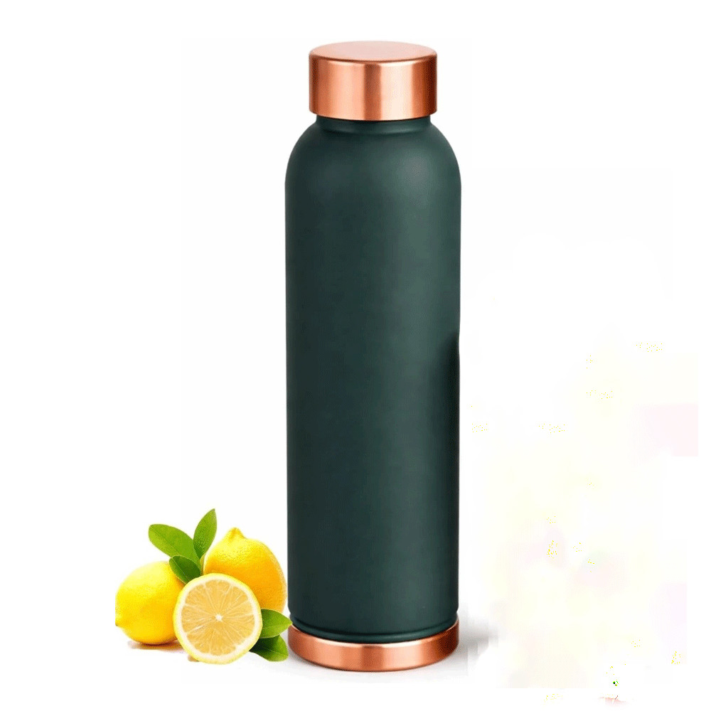 Copper Water Bottle (33 oz) 100% Pure Traveler Bottle Health Ayurveda Yoga Gym