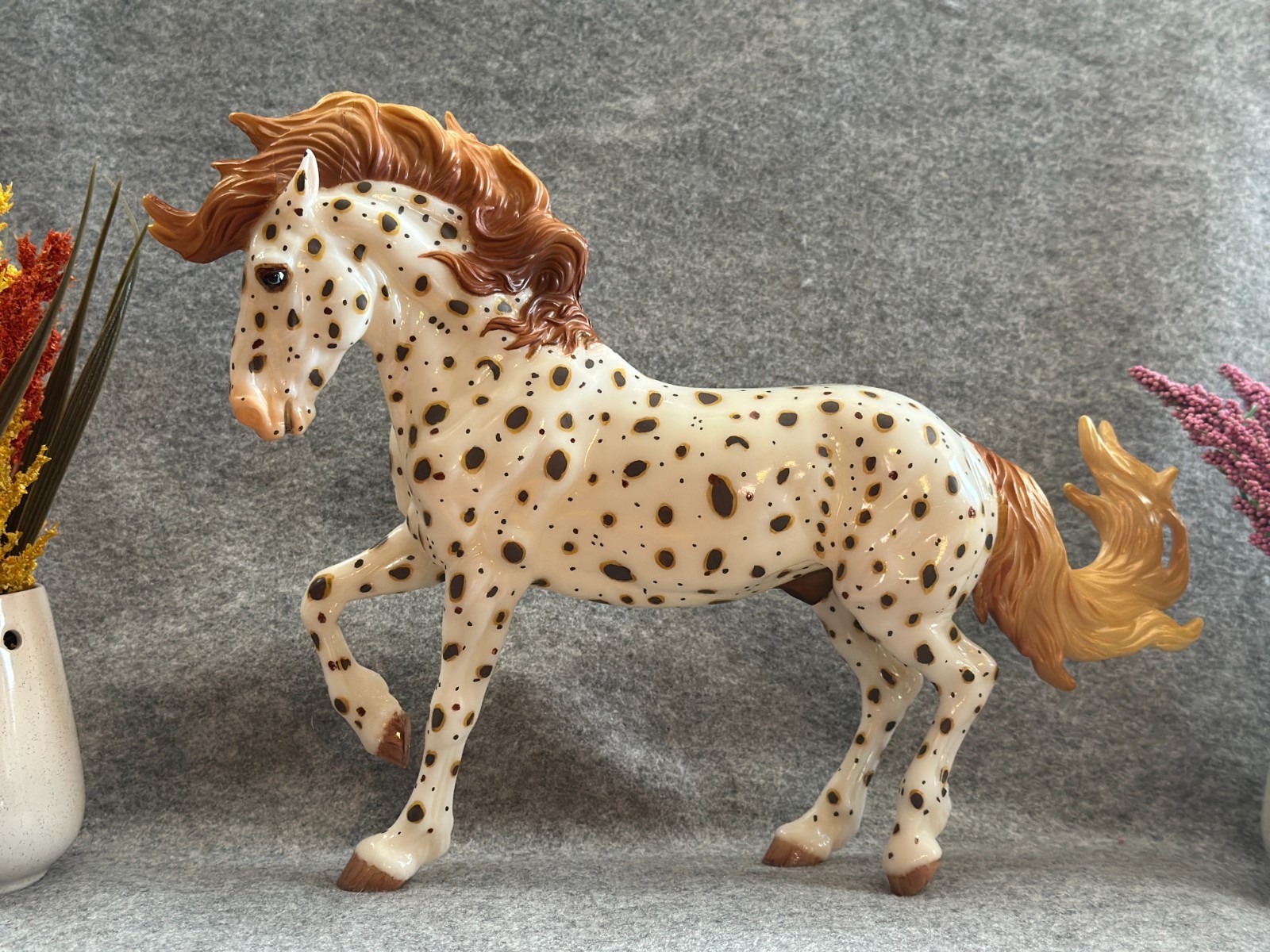 Breyer 2026 Custom Traditional Chestnut Leopard Appaloosa on the Fire Heart Mold