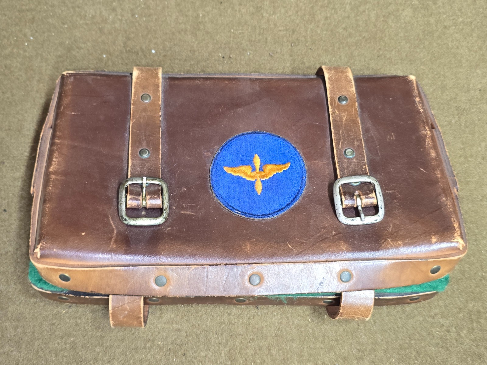 WWII USAAF Personal Leather Case SEE DESC