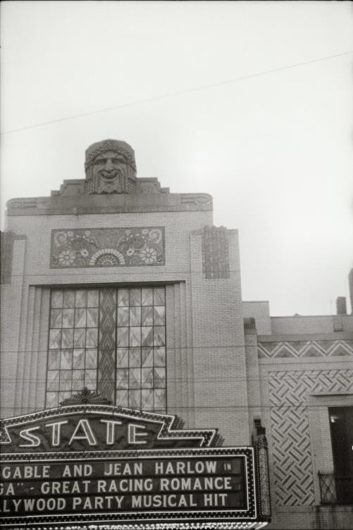 Manchester New Hampshire 1937 State Theatre marquee Greta Garbo Jean Harlow