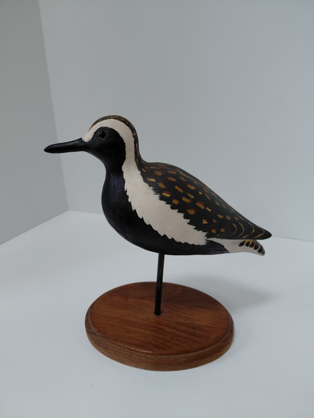American Golden-Plover Original Wood Carving Bird Robin Kellner 92 VTG Shorebird