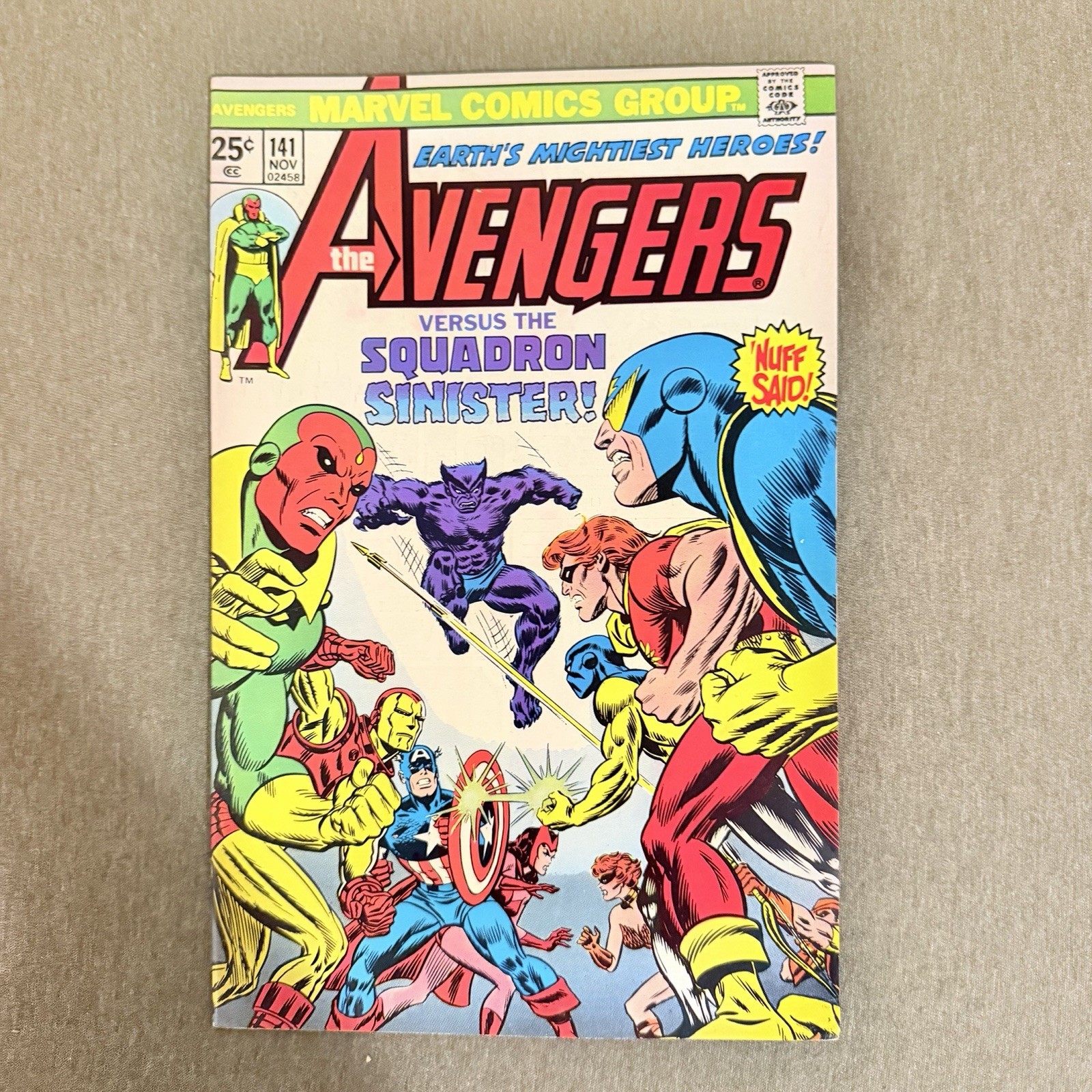 The Avengers #141 (Marvel Comics November 1975) 1st George Perez Avengers Art The Avengers #141 (Marvel Comics November 1975) 1st George Perez Avengers Art