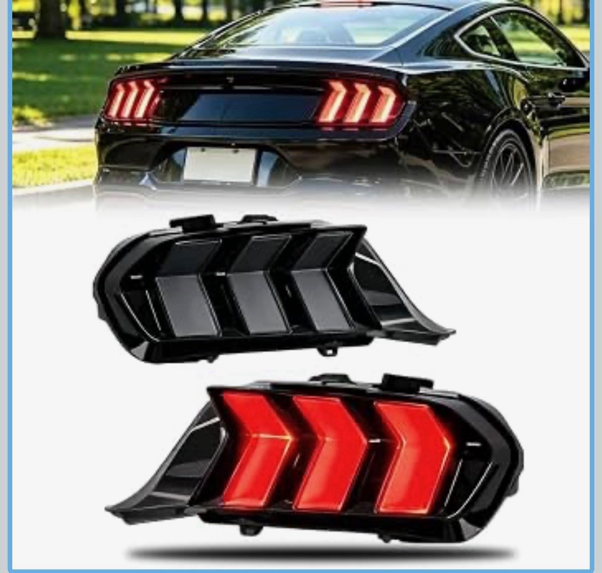 LED Tail Lights, Smoke Lens, Direct Replacement for 2024-2026 Ford Mustang LED Tail Lights, Smoke Lens, Direct Replacement for 2024-2026 Ford Mustang