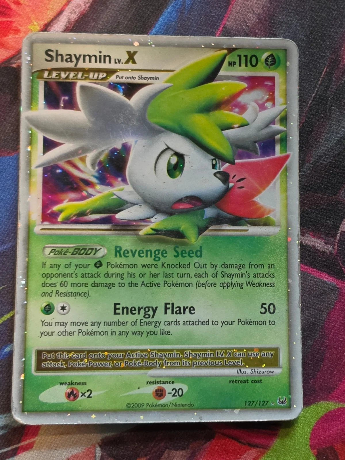 Shaymin Lv.X (Sky Forme) Ultra Rare Platinum 127/127 MP Pokemon