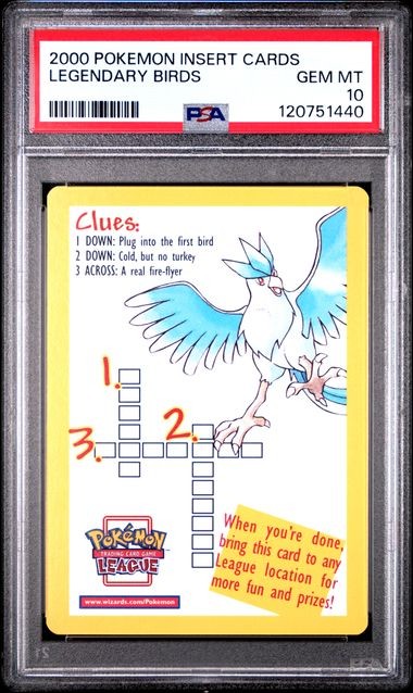 PSA 10 POKEMON INSERT CARDS LEGENDARY BIRDS - LOW POP PSA 10 POKEMON INSERT CARDS LEGENDARY BIRDS - LOW POP