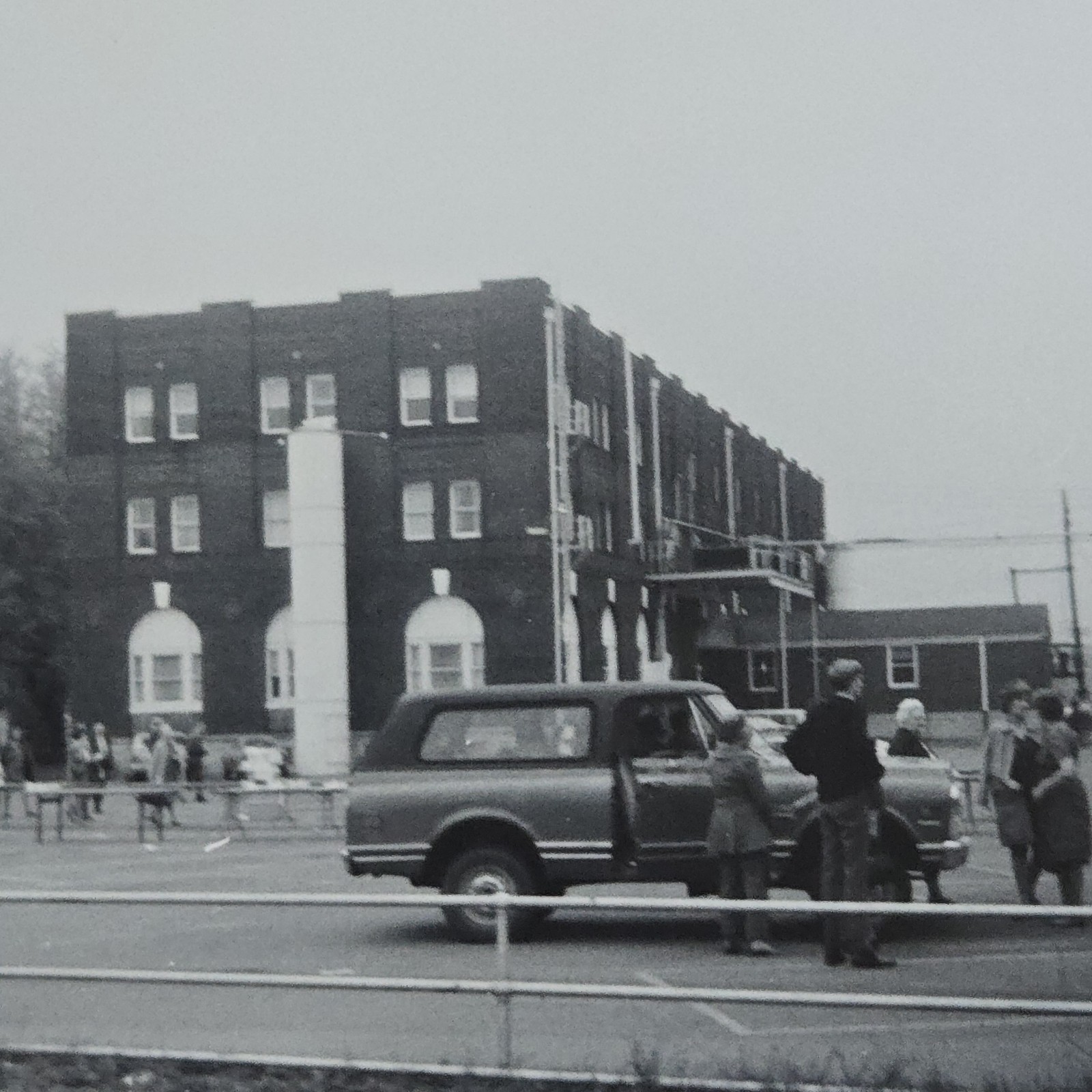 Vintage B&W Photo Snapshot of Clinchfield HQ Building | Erwin Tennessee Vintage B&W Photo Snapshot of Clinchfield HQ Building | Erwin Tennessee