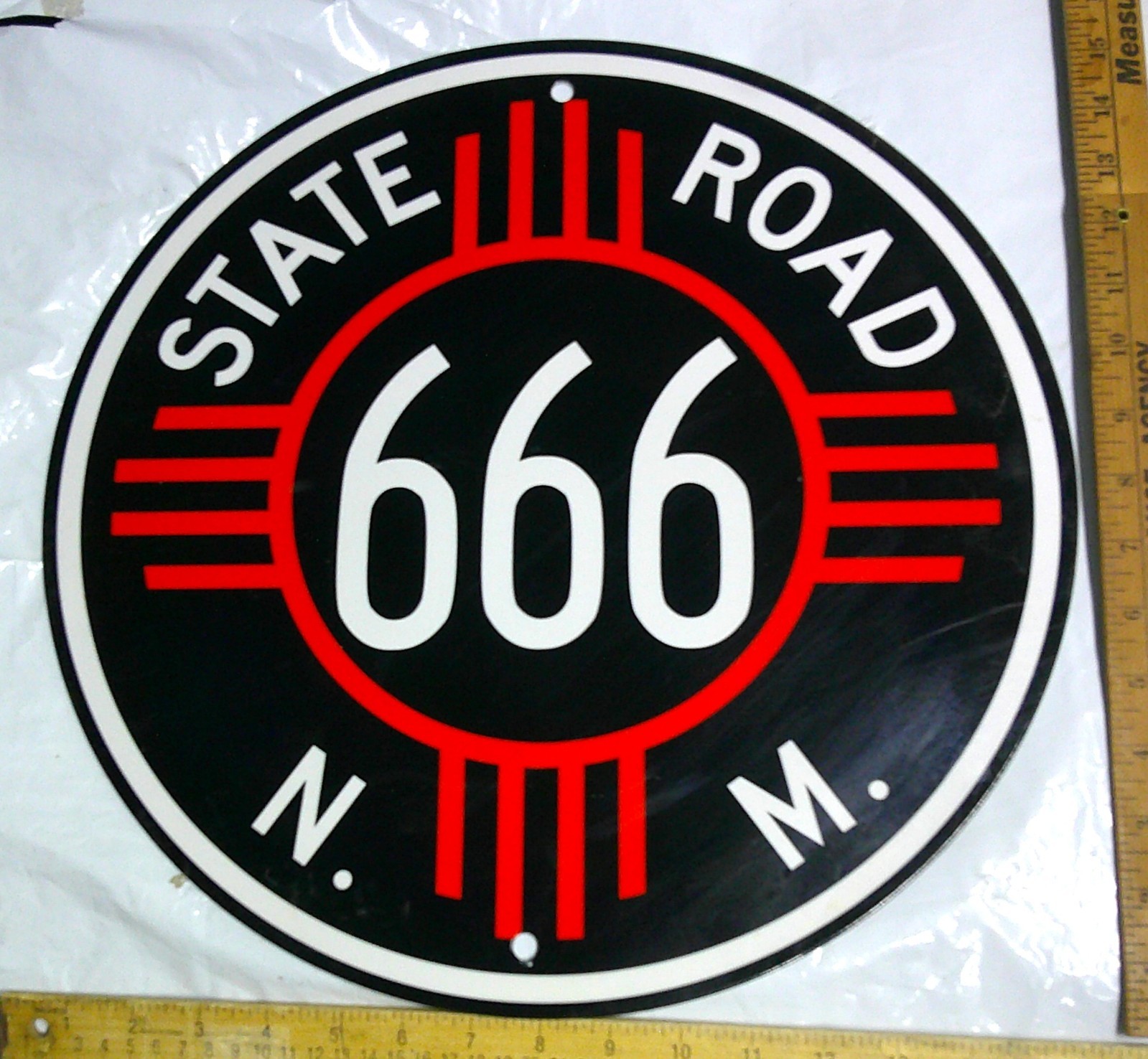 route 666 sign new mexico vintage collectible street highway rt666 memorabilia