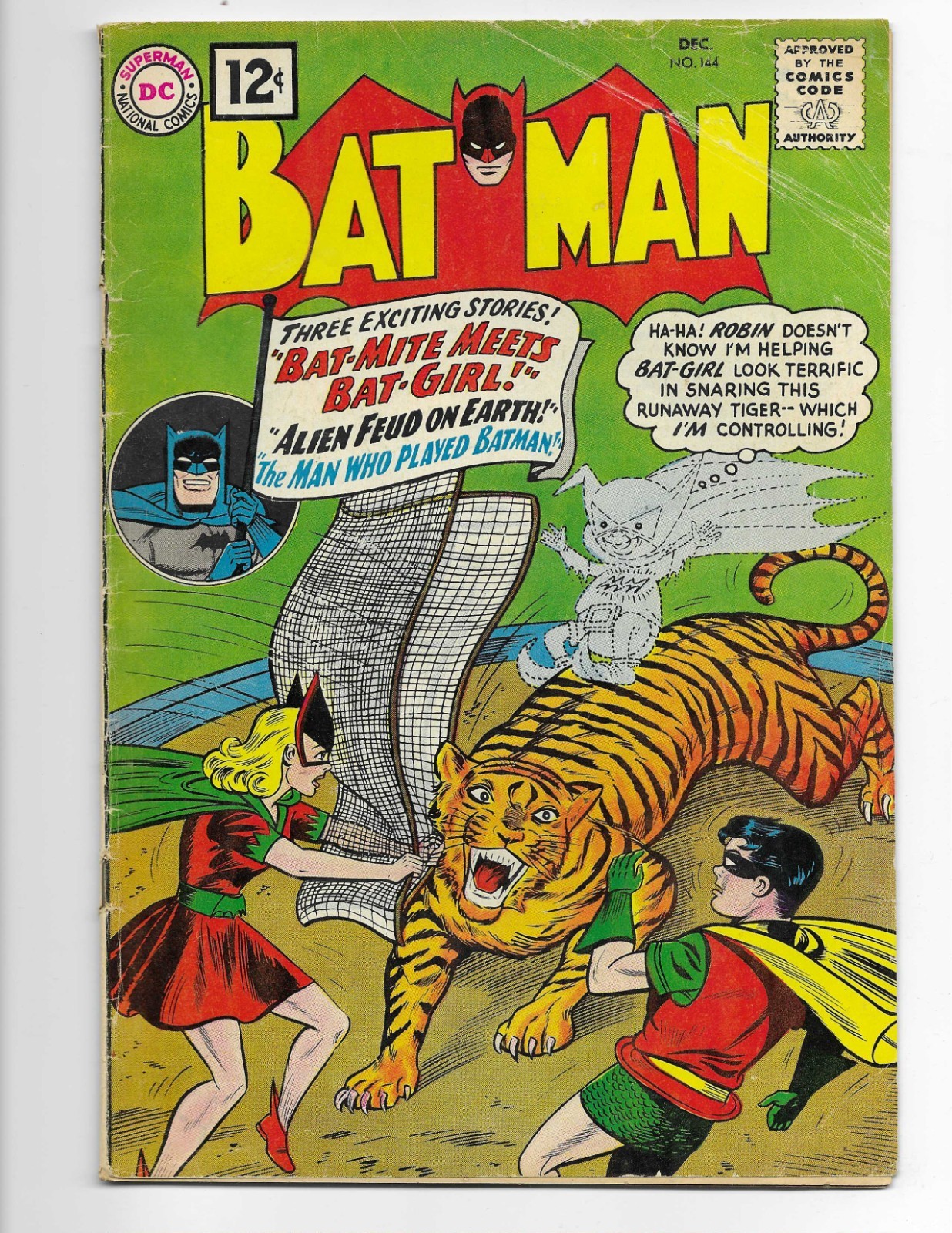 Batman 144 1961 DC Comics VG 4.0 Bat-Mite Robin Bat-Girl Joker Batwoman