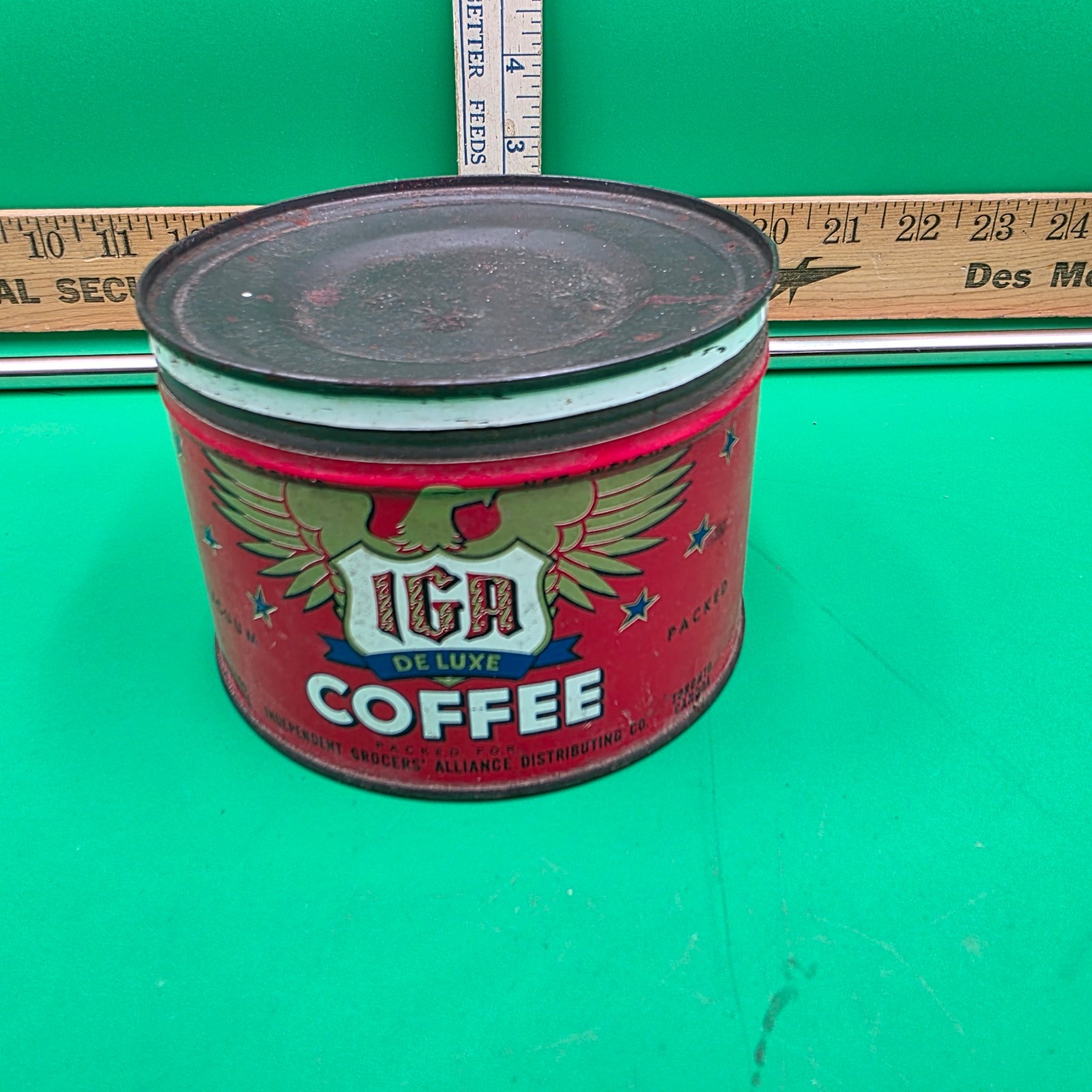 Vintage USED IGA Deluxe Coffee One Lb. Tin