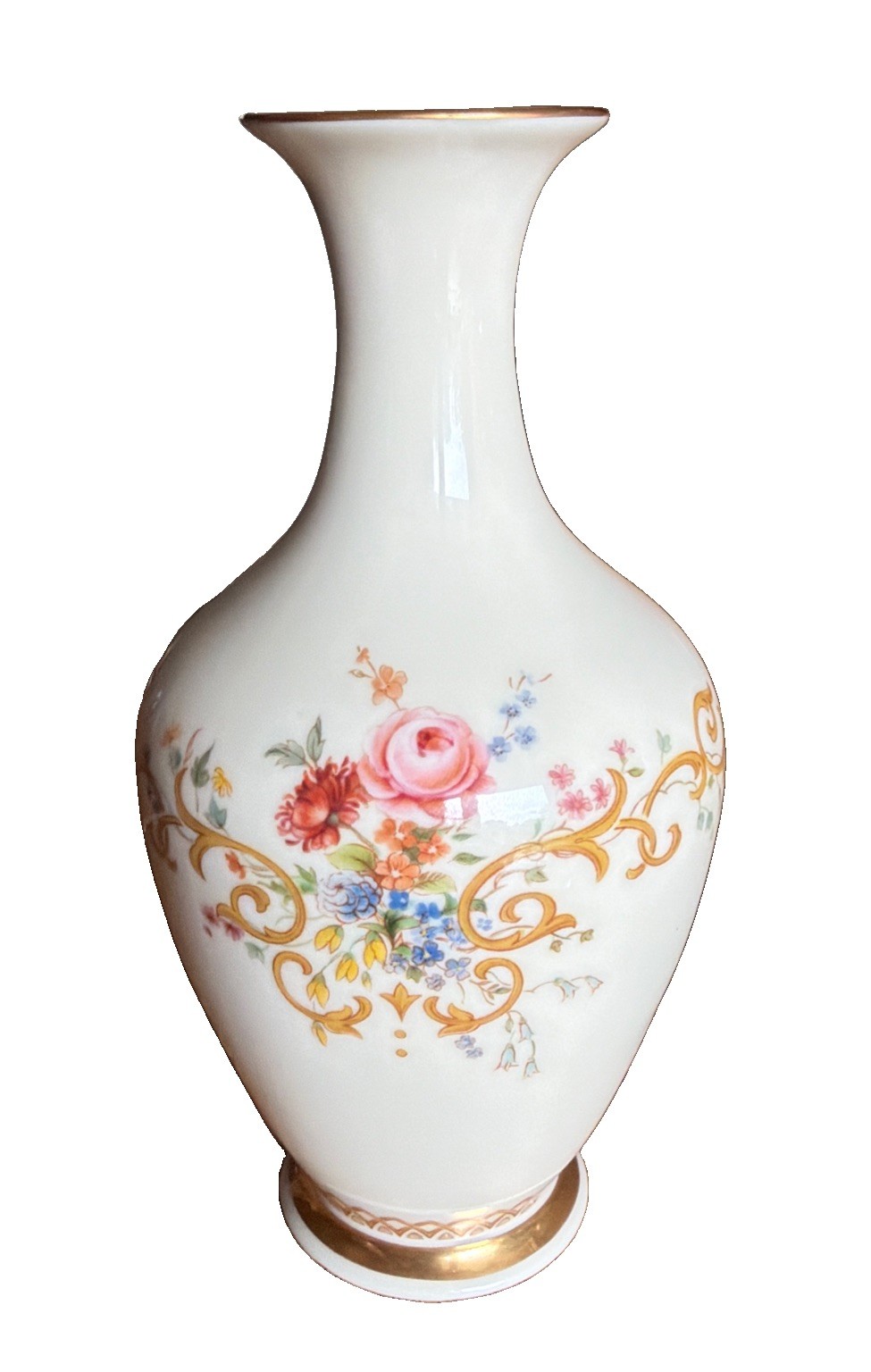 Vtg LENOX Floral Porcelain Bud Vase “Queen's Garden” 24k Gold Trim Made In USA Vtg LENOX Floral Porcelain Bud Vase “Queen's Garden” 24k Gold Trim Made In USA