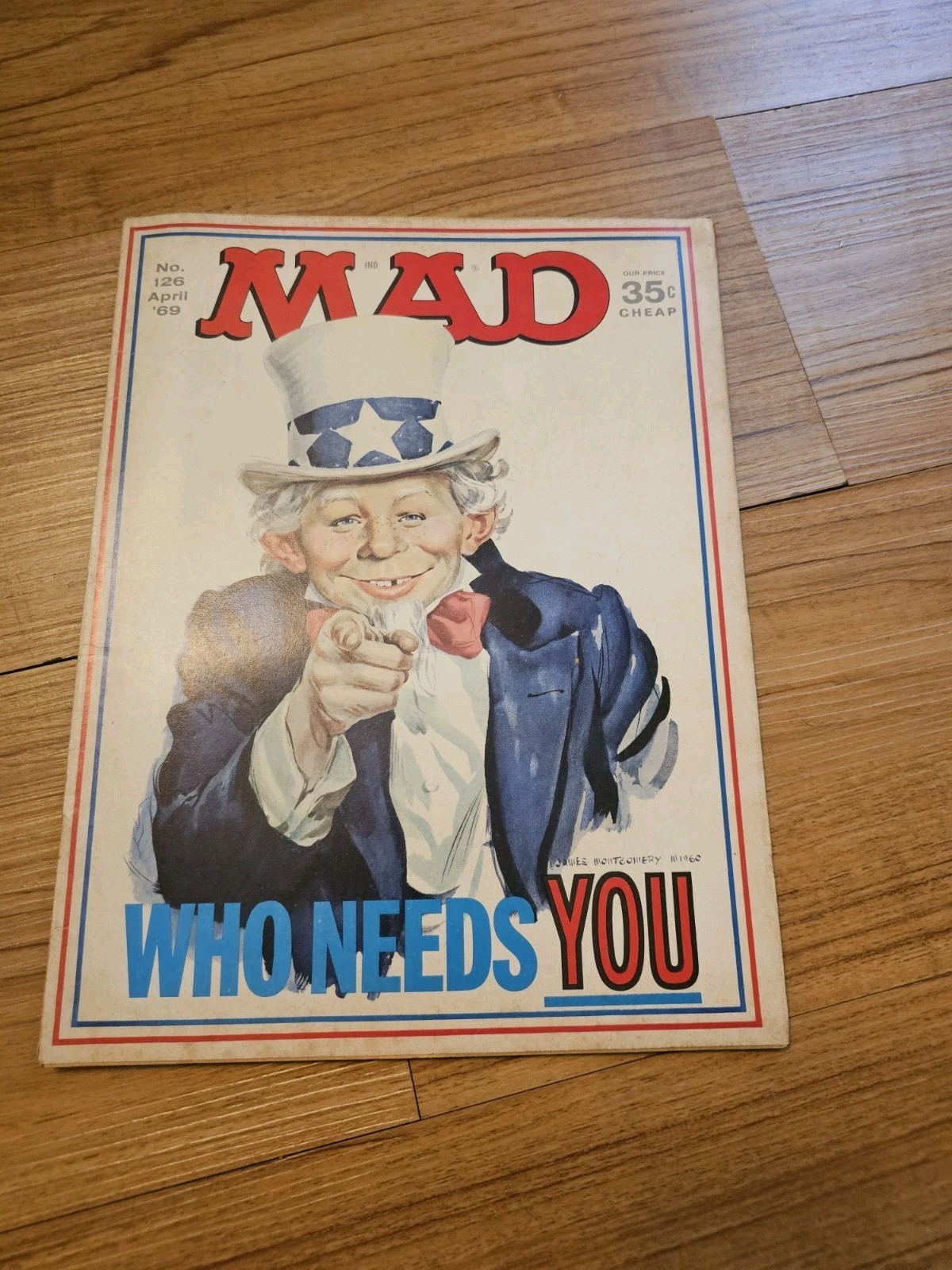 Vintage Mad Magazine No 126 April 1969 Uncle Sam Who Needs You Vintage Mad Magazine No 126 April 1969 Uncle Sam Who Needs You
