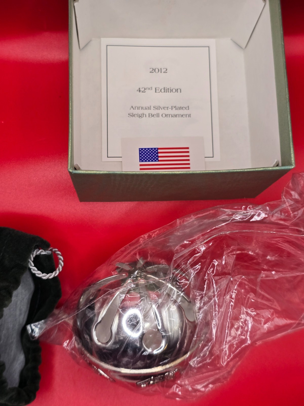 WALLACE 2012 SILVER PLATED SLEIGH BELL 42nd EDITION 1971-2012 USA MIB