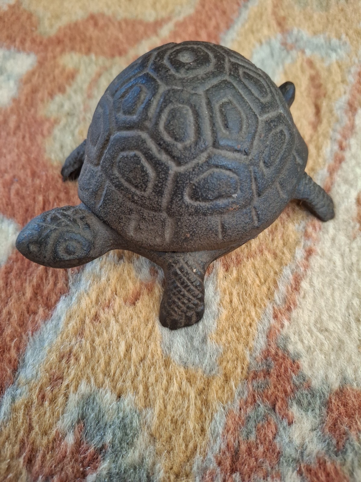 Vintage Cast Iron Turtle Trinket Office Desk or Garden Key Holder 4.5\ Vintage Cast Iron Turtle Trinket Office Desk or Garden Key Holder 4.5\
