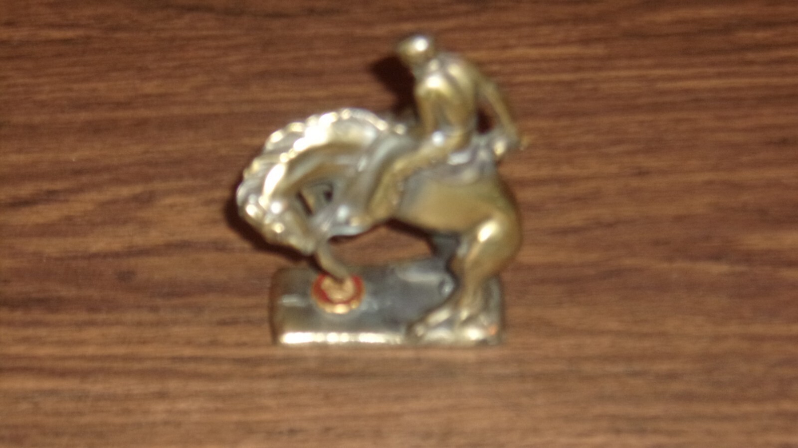 Vintage Lincoln\'s New Salem Illinois Souvenir Brass Figure Abraham Lincoln Horse