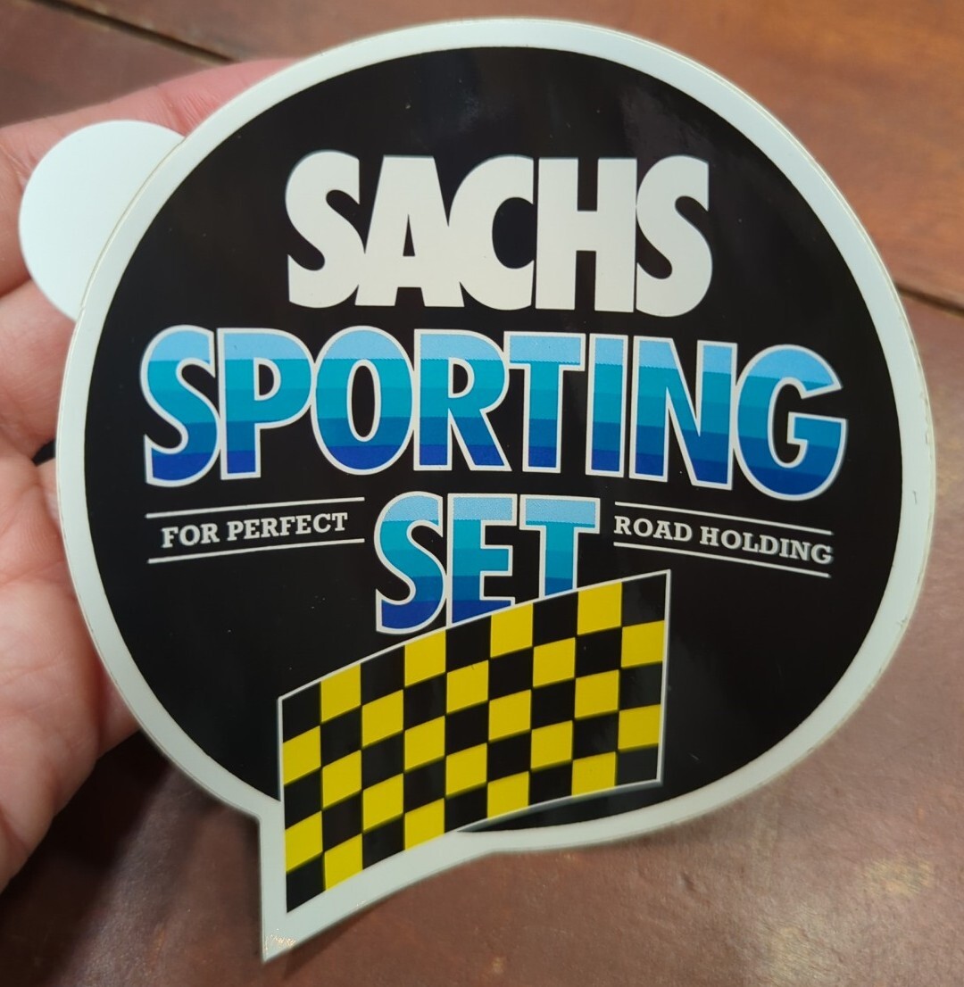 NOS Vintage SACHS Sporting Set Racing Motorcycle Motocross Advertising Decal NOS Vintage SACHS Sporting Set Racing Motorcycle Motocross Advertising Decal