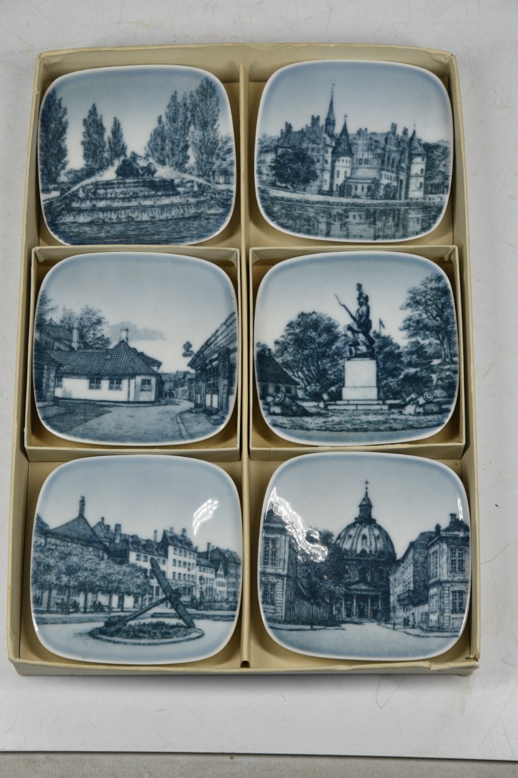 6 Vintage Bing & Grondahl Denmark Plates Kjeld Bonfils Copenhagen Porcelain