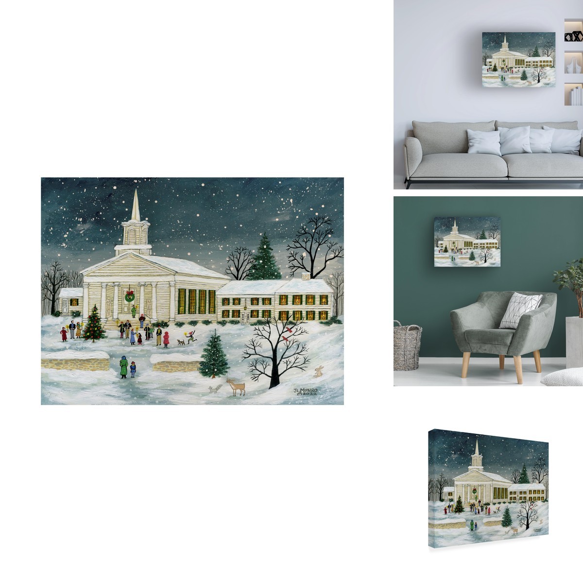 Trademark Fine Art JL Munro 'Christmas Choir' Canvas Wall Art