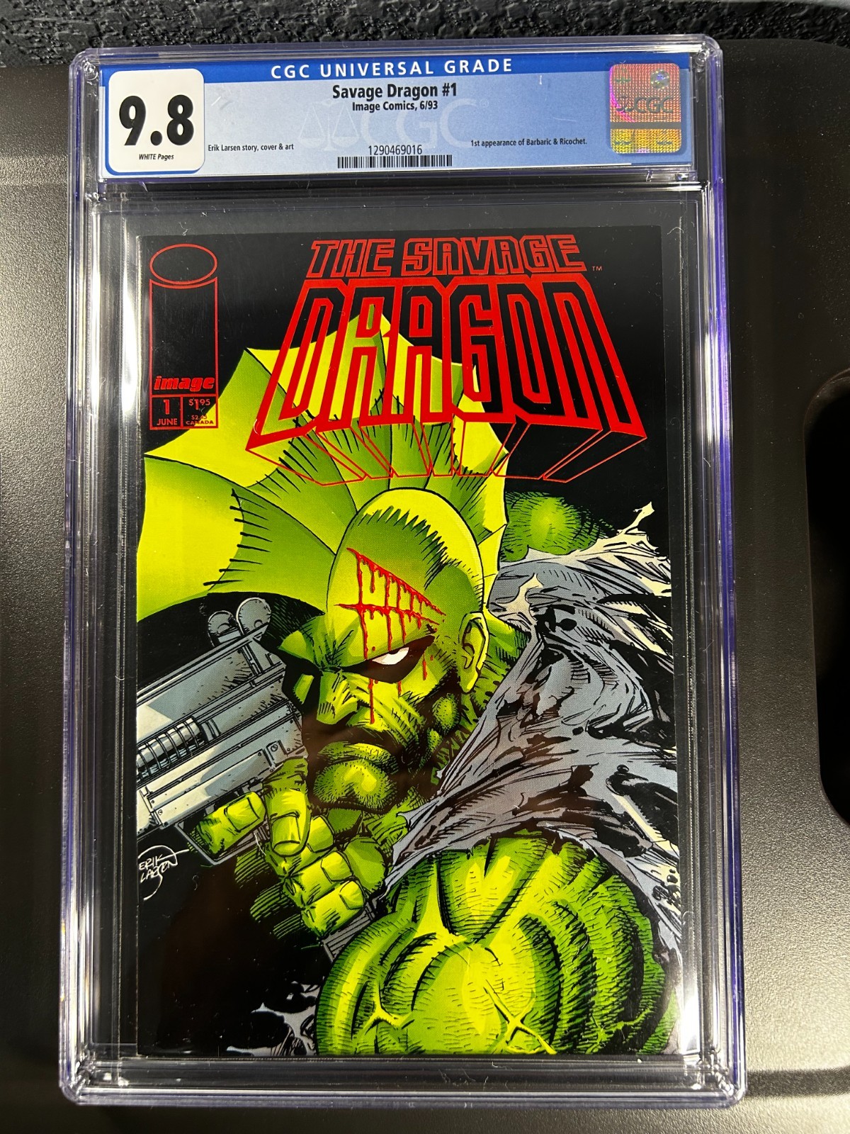 Savage Dragon 1 CGC 9.8 1993 1st Barbaric & Ricochet Key Savage Dragon 1 CGC 9.8 1993 1st Barbaric & Ricochet Key