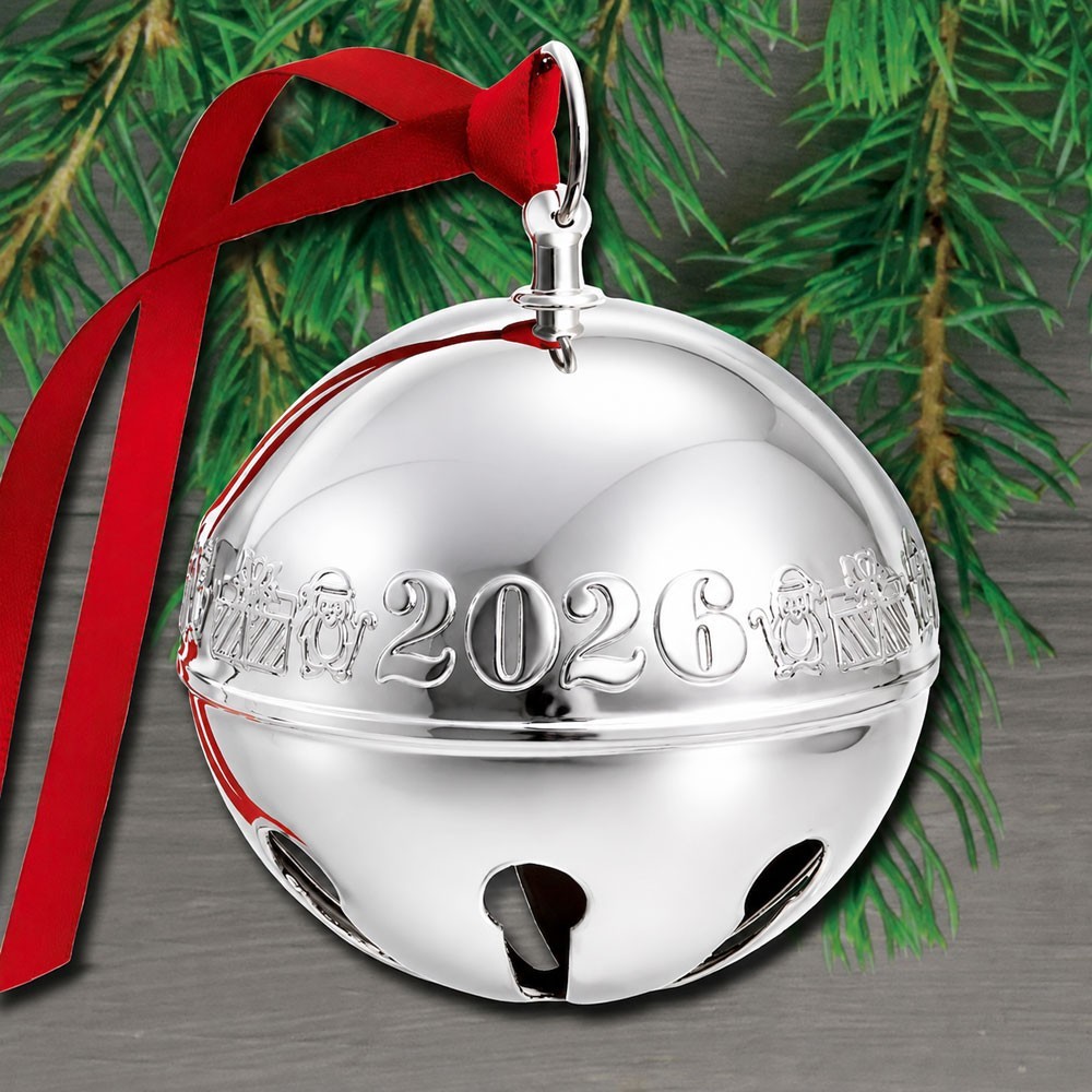 New 2026 Wallace Sleigh Bell 56th Edition Silverplate Ornament NIB New 2026 Wallace Sleigh Bell 56th Edition Silverplate Ornament NIB