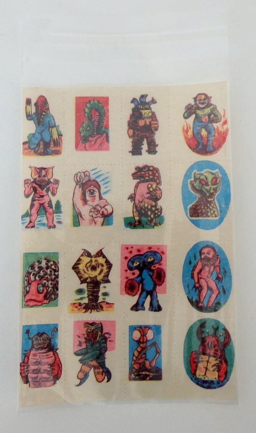 Twelve Vintage Japanese Kaiju Monster Water Decals -A
