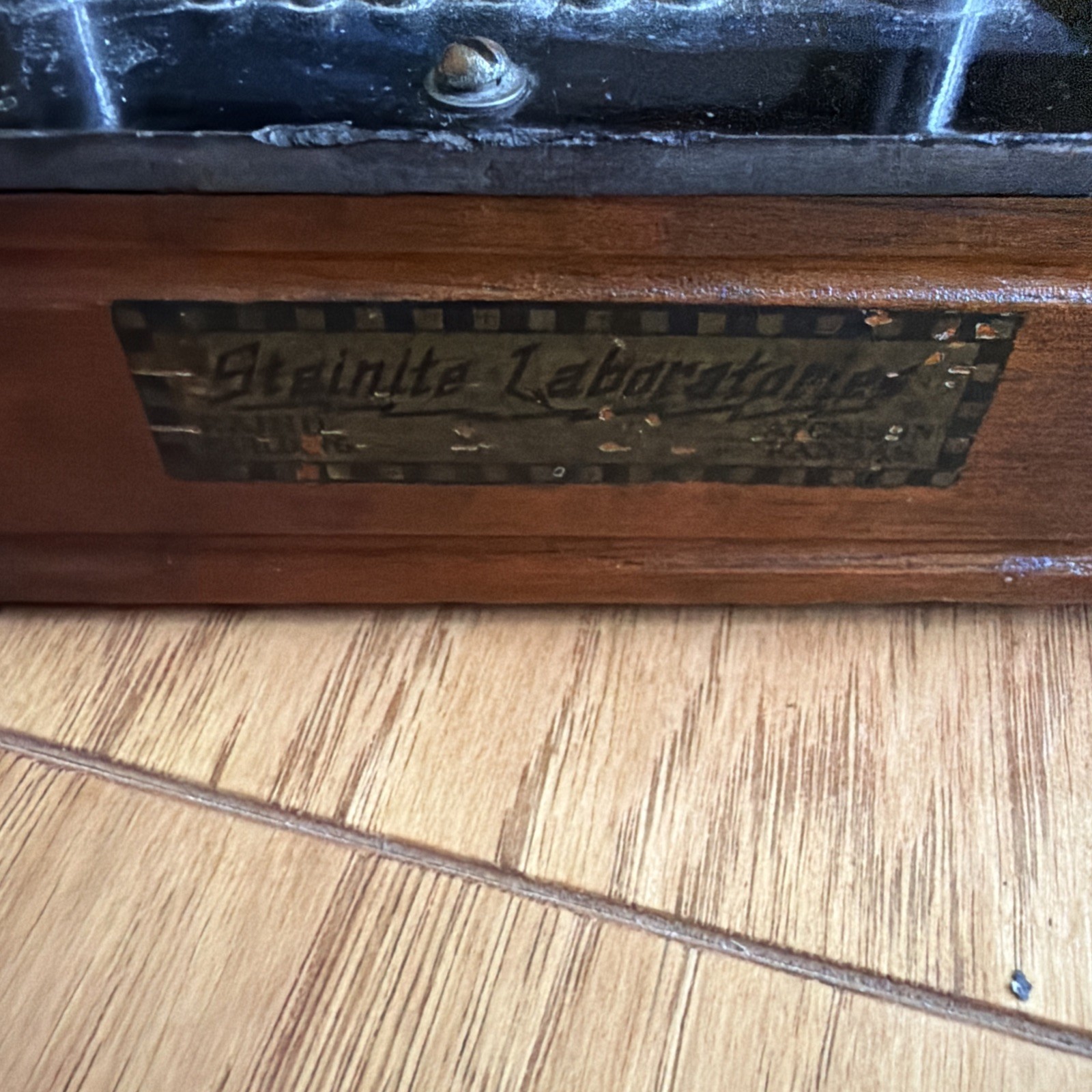 Vintage 1920s Steinite Laboratories Crystal Radio Receiver Antique Wood Box Vintage 1920s Steinite Laboratories Crystal Radio Receiver Antique Wood Box
