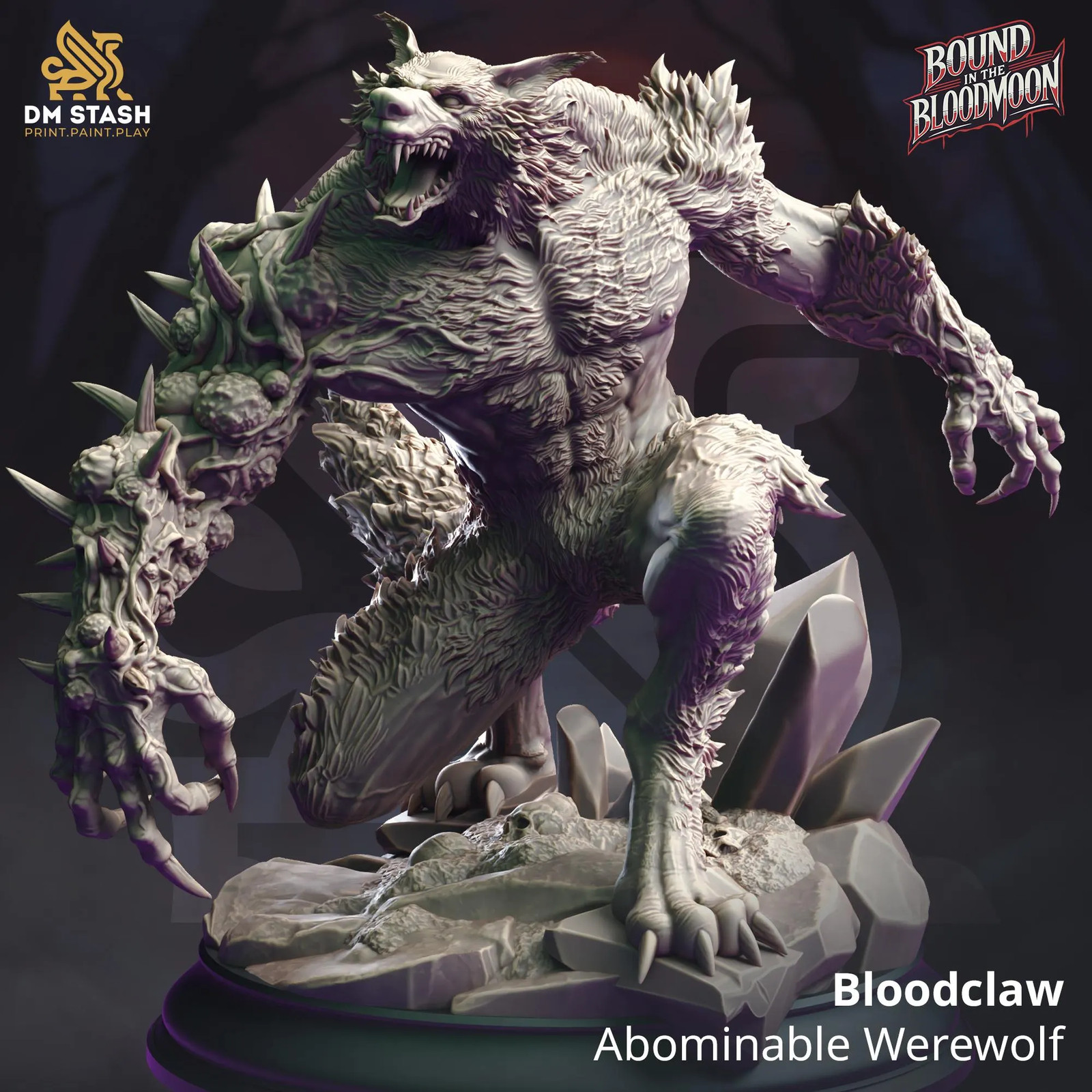 BloodClaw Abominable werewolf miniature - DM Stash - DnD miniatures - RPG