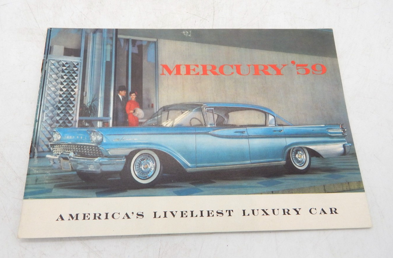 Vintage 1959 Mercury America's Liveliest Luxury Car Dealer Brochure