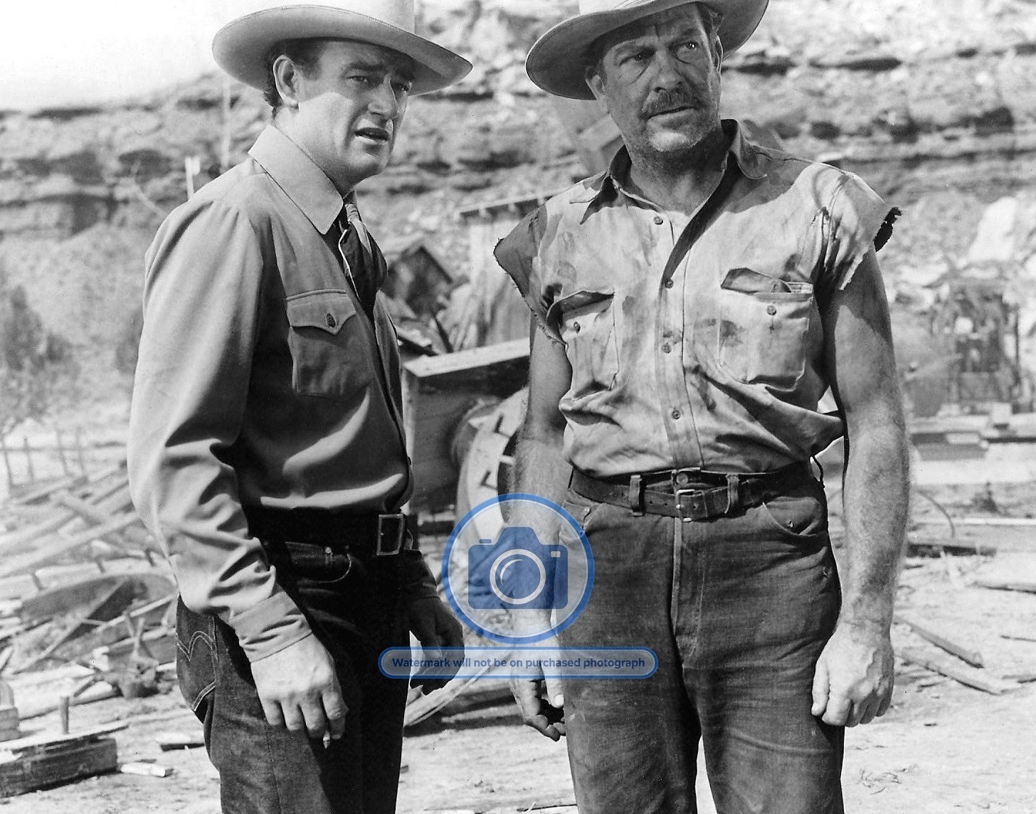JOHN WAYNE & GRANT WITHERS IN OLD OKLAHOMA WESTERN 1943 11X14 PHOTO
