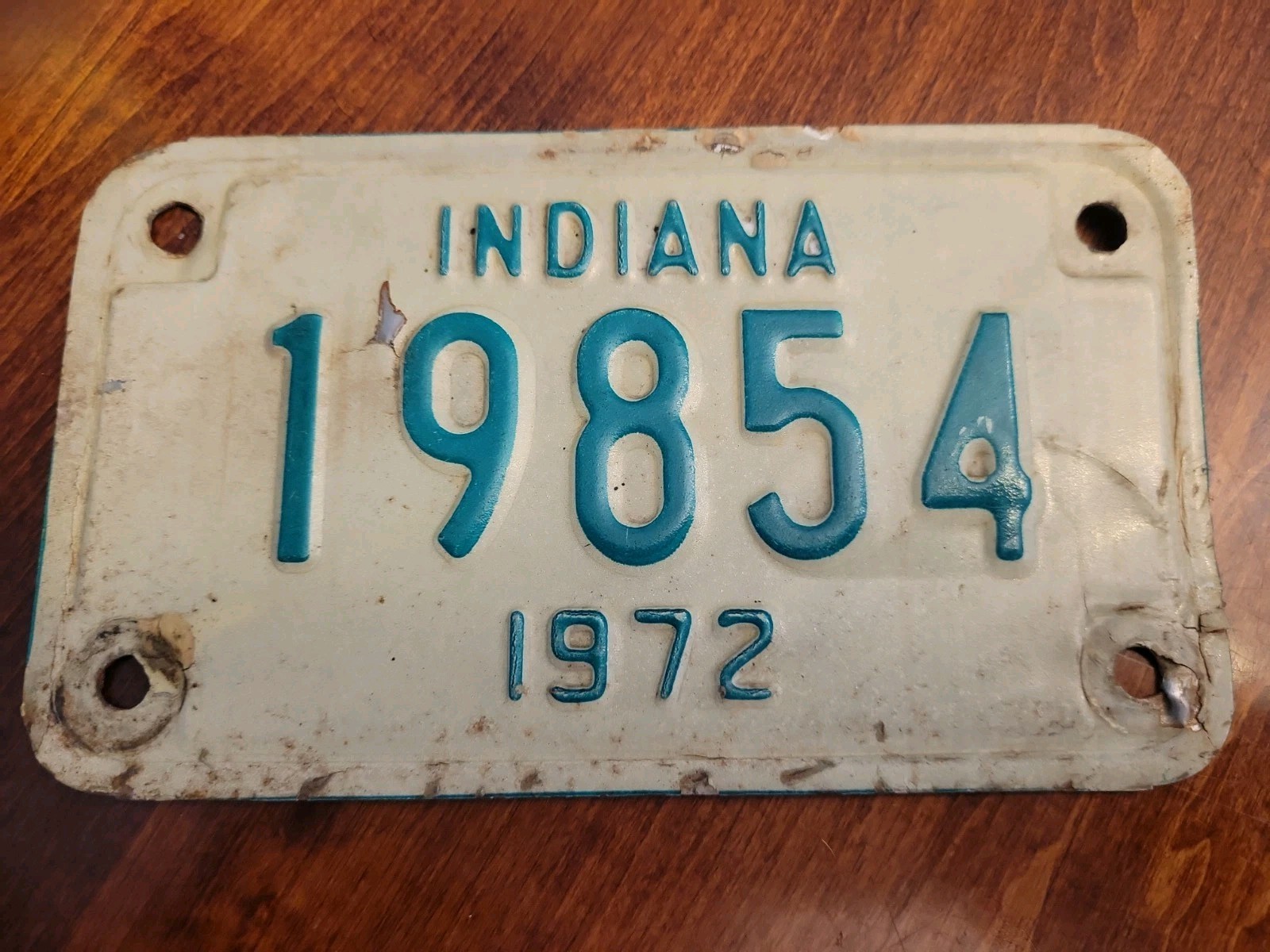 Indiana Motorcycle Plate 1972 Indiana Motorcycle Plate 1972
