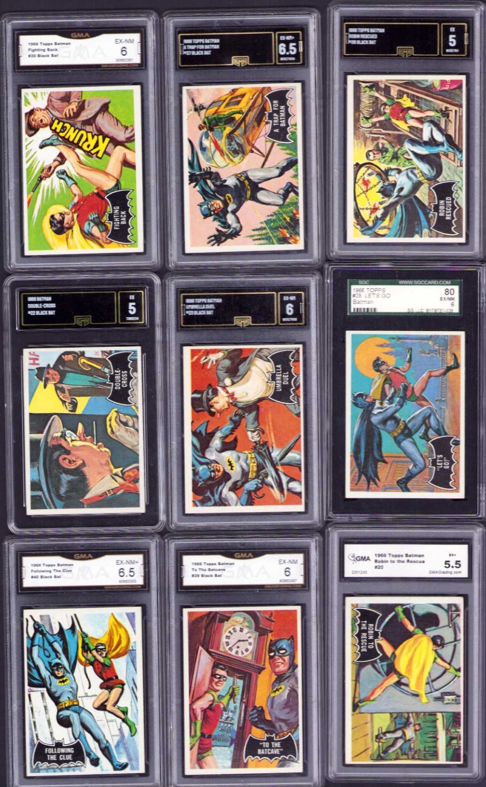topps 1966 batman black bat set