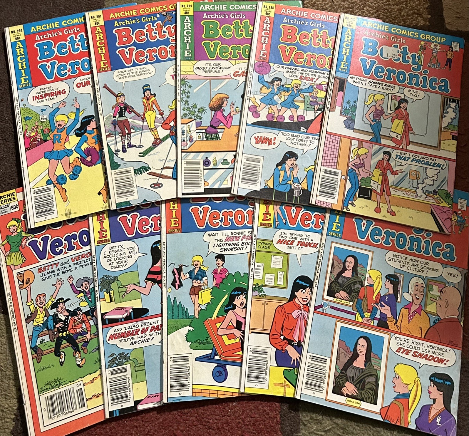 Archie’s Girls Betty & Veronica-10 Issue Reader Lot (1979-1980) For $20 (GD-VG)