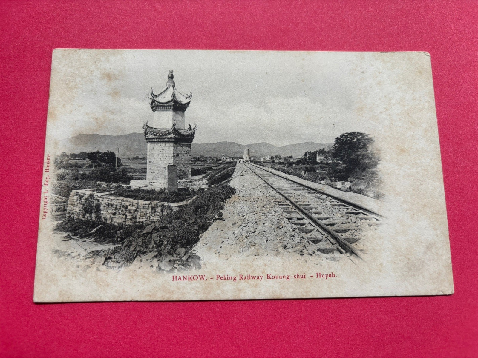 Hankow Peking railway Kouang shui Hupeh old China postcard