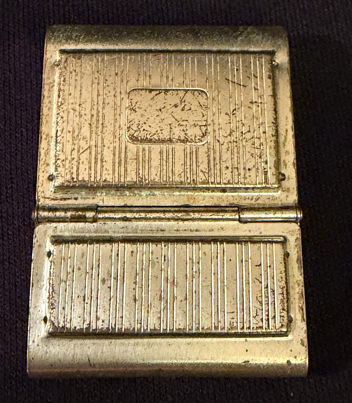 Antique 1920s Colgate & Co NY USA Double Powder Rouge Compact Art Deco Wedge