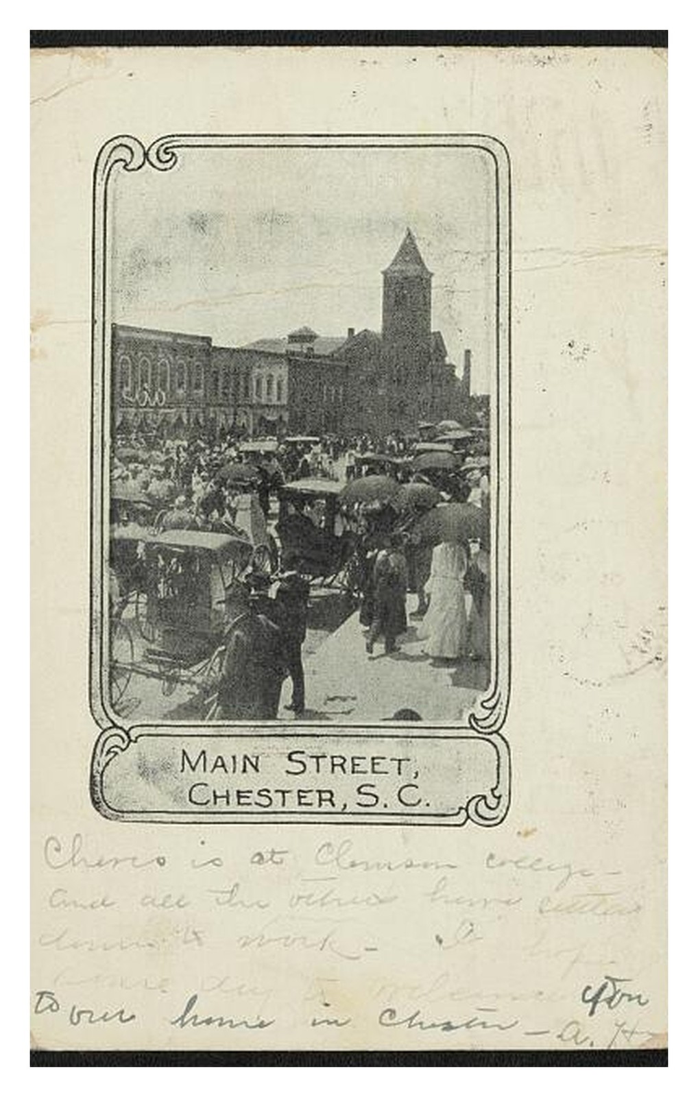 Chester South Carolina Main Street Standard Postcard