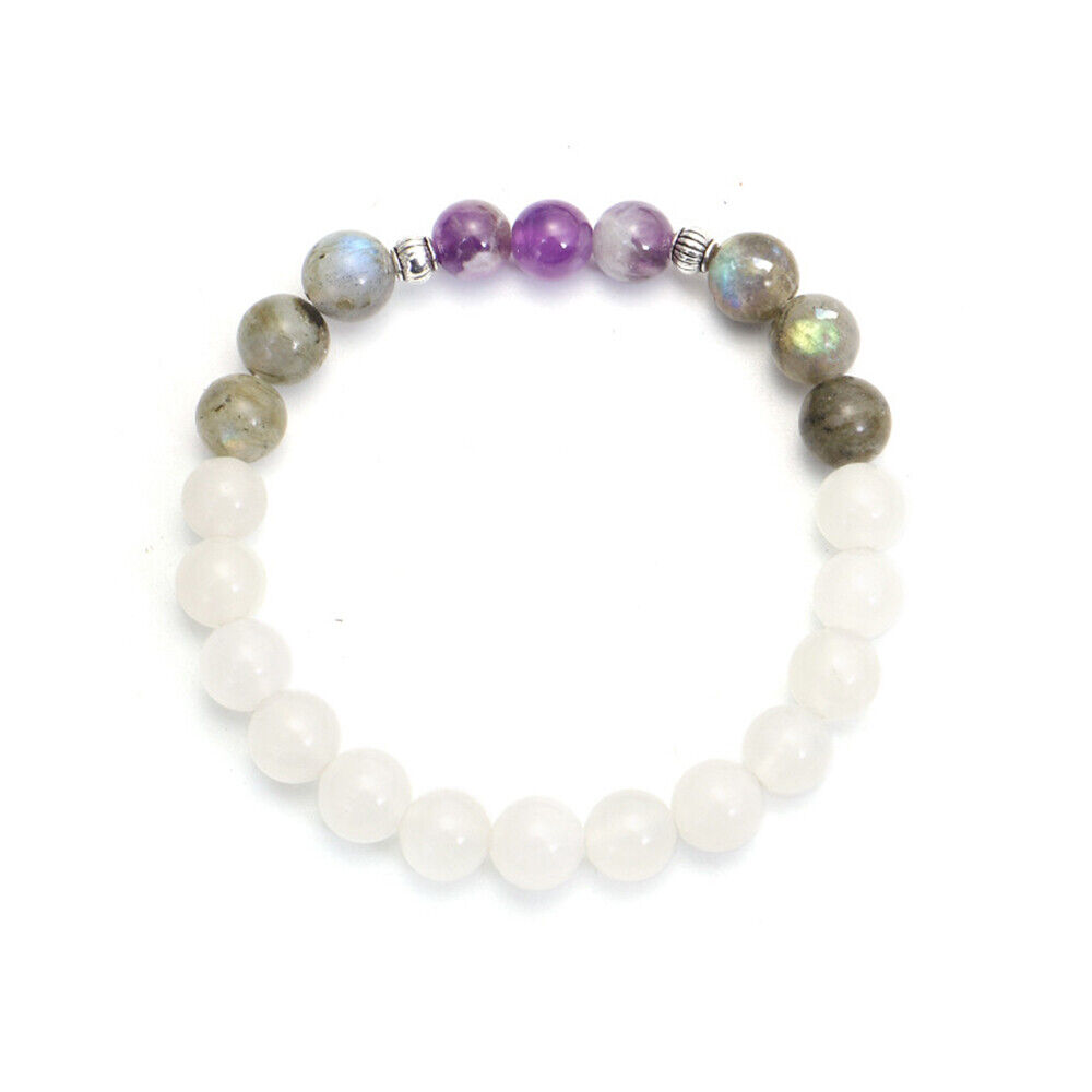 108 Prayer Beads Necklace Bracelet Tassel Natural Crystal Stone Gems Reiki Yoga