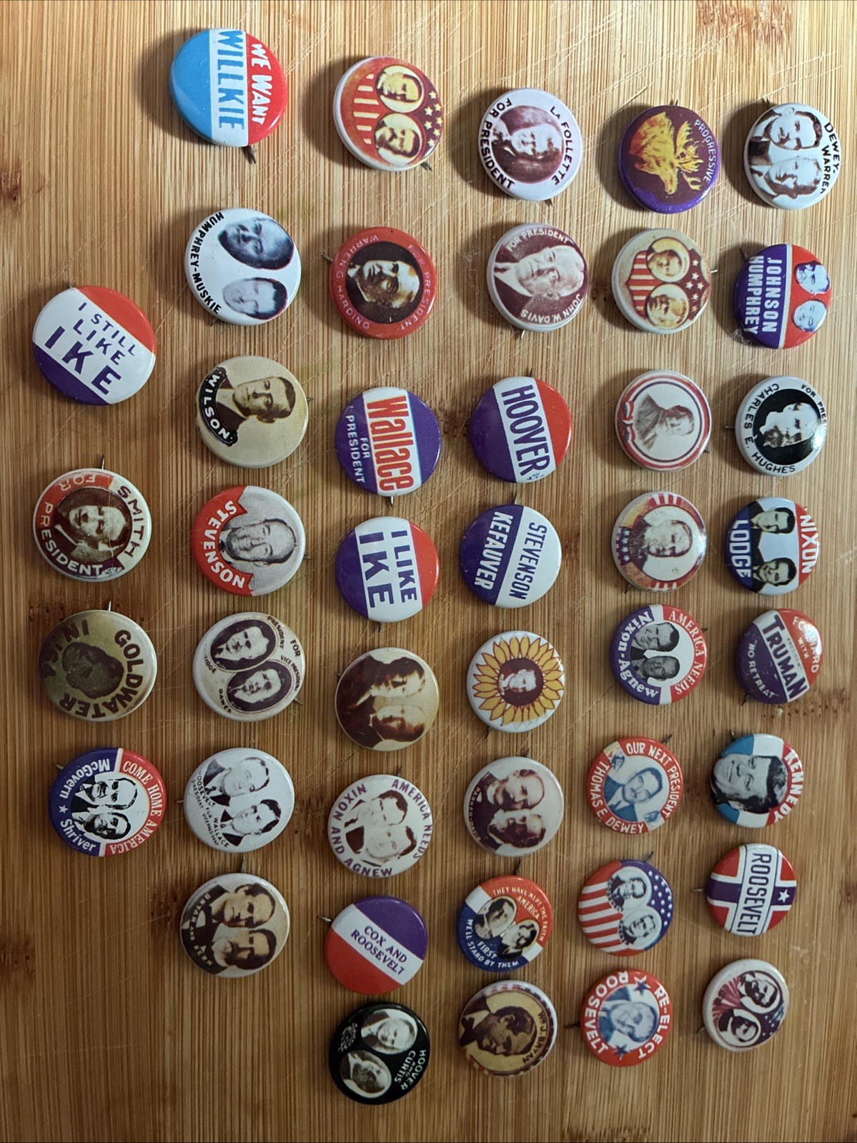 Vintage 1976 Kleenex Presidential Campaign Buttons Lot of 43 Reproduction