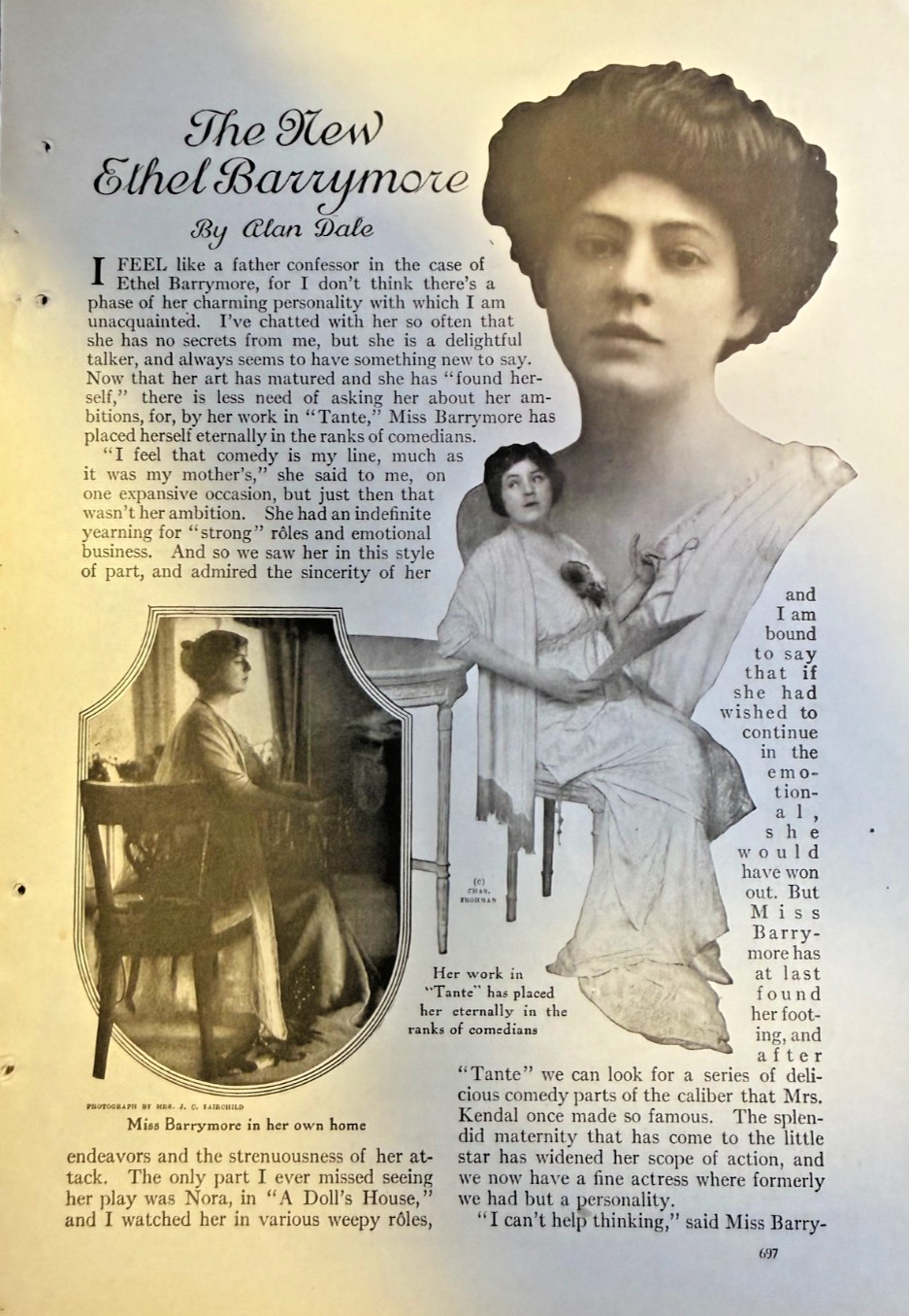 1914 Actress Ethel Barrymore illustrated 1914 Actress Ethel Barrymore illustrated